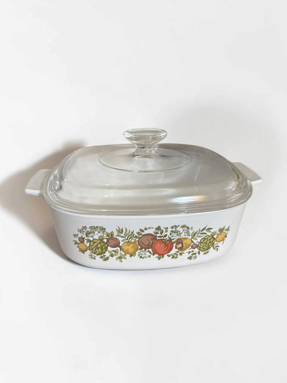 Vintage CorningWare Spice O' Life Casserole Dish Pyrex Lid 1970s